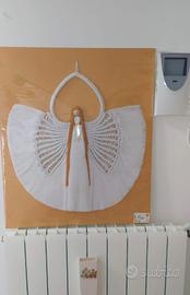 Angelo in macramè fatto a mano 