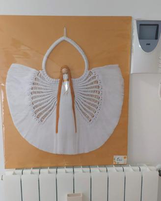 Angelo in macramè fatto a mano 