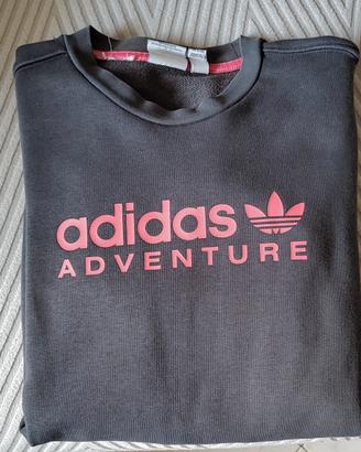 Felpa garzata Adidas Adventure grigia ragazzo 