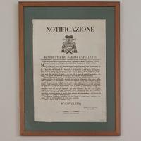 Notificazione pontificia originale 1827 – Pesaro –