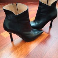 Stivaletto in pelle cafè noir