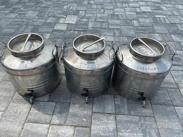 Fusto per vino  acciaio inox 25 L