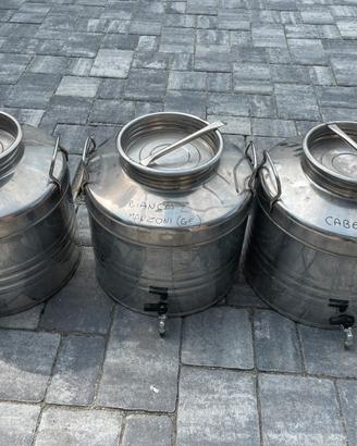 Fusto per vino  acciaio inox 25 L