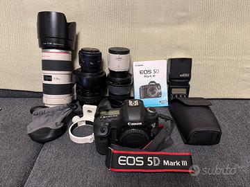 Kit fotografico Canon 5D MK III+obiettivi