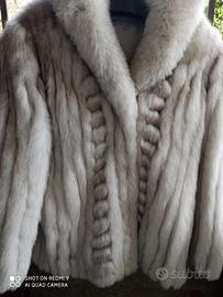 Giacca  in vera volpe argentata