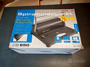 Rilegatrice perforatrice GENIE CB 850 A4 + Accesso