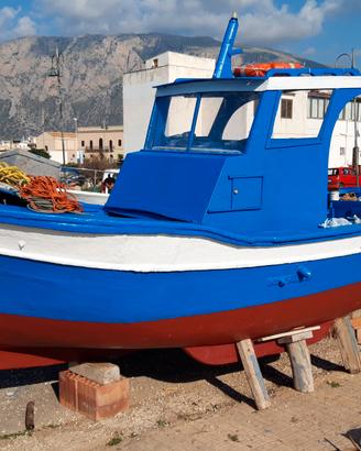 Barca stile gozzo legno/resina