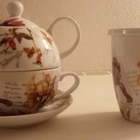 Set da tè in Porcellana 'Tea For One'+ tazza