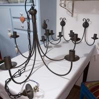 lampadario in ferro battuto