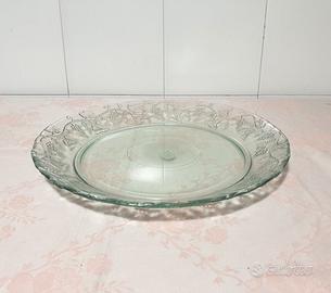 Piatto da portata Vintage in vetro lavorato cm.32