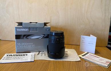 TAMRON 18-200mm F/3.5-6.3 Dill VC mod.B018E Canon