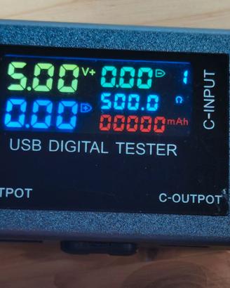 USB Digital Tester Multimetro – USB-A e USB-C