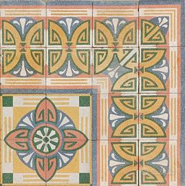 Elegante tappeto di graniglie d'epoca, lotto 11 mq