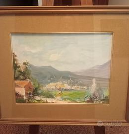 A. Borelli - olio su tela - .Paesaggio rurale44x34