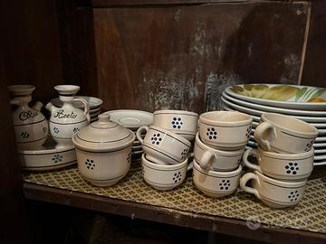 11 tazzine 12 piattini porta olio e aceto