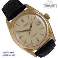 ROLEX Datejust 6104 Ovettone Ivory dial gold 1953