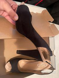 Slingback scamosciate nere