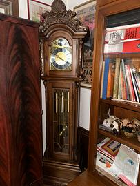 Orologio pendolo a colonna in ottone