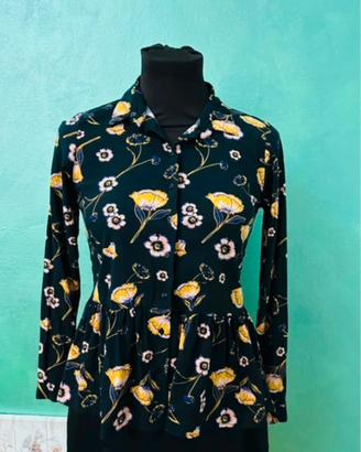 🦋Camicia donna maniche lunghe a fiori/S cotone 🦋