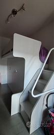 letto a castello con cabina armadio