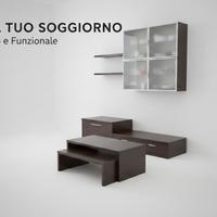 Mobile parete attrezzata soggiorno colore Wengè