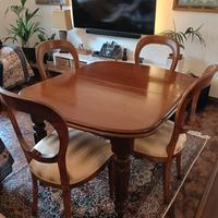 Tavolo in legno stile  Inglese + 4 sedie