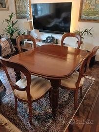 Tavolo in legno stile  Inglese + 4 sedie
