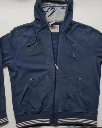 felpa blu con cappuccio ADIDAS