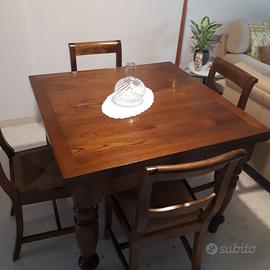 Tavolo antico + 4 sedie