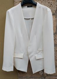 Giacca bianca avvitata, taglia S, nuova