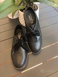 Scarpe Oxford Grunland in pelle nera tg 35