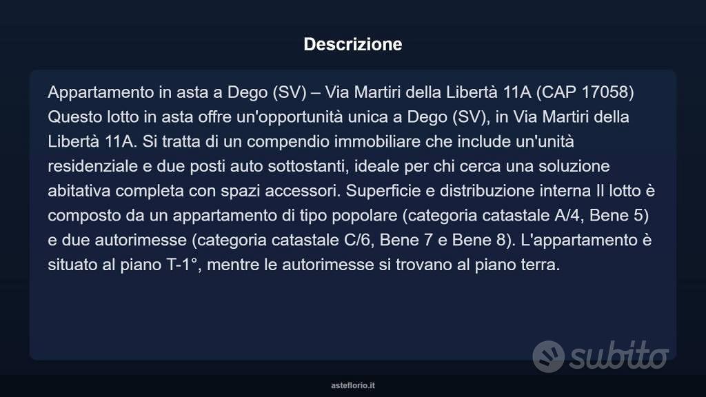 Appartamento – Dego, Piano - Vista 3