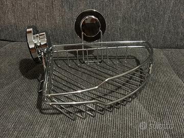 Mensola angolare da doccia con ventosa