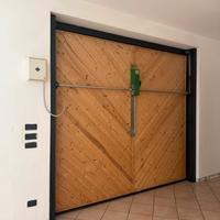 Porta basculante verde