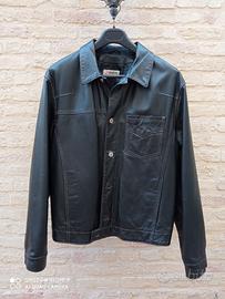 Giacca di Pelle Nera Uomo – Taglia 54