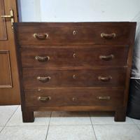 comò antico con lastra in marmo 