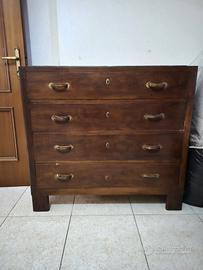 comò antico con lastra in marmo 