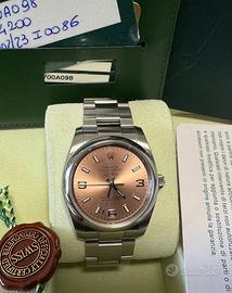 Rolex oyster perpetual salmone 114200 ful set