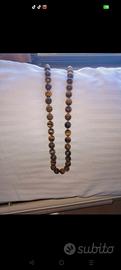 Collana  con pietre occhio di tigre