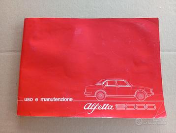 Alfa Romeo ALFETTA 2000 Uso Manutenzione 1977