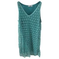 TWINSET ABITO IN PIZZO TURCHESE TG M