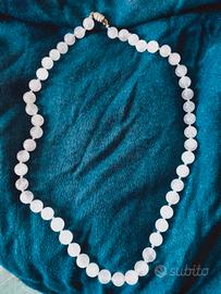 collana in quarzo rosa 