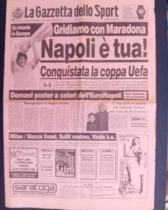 La gazzetta dello sport Coppa UEFA al Napoli 1989