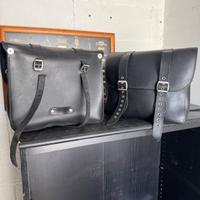 Borse laterali in vera pelle