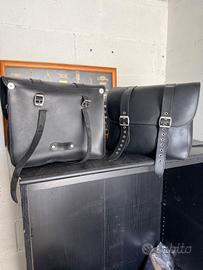 Borse laterali in vera pelle