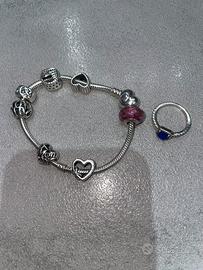 bracciale pandora con charm piu anello