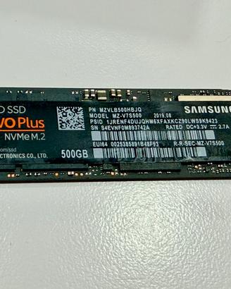Disco stato solido Samsung 970 EVO PLUS nVme 500gb