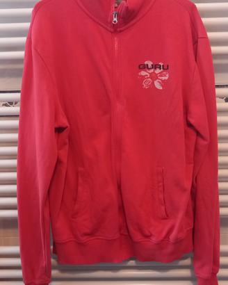 Felpa rossa Guru tg XL cotone garzato