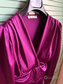 Body donna fucsia scuro manica lunga