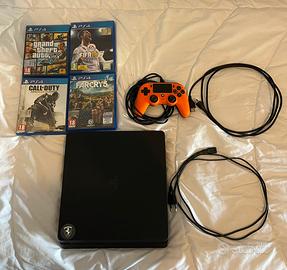 Ps4 slim 500gb + joystick + 4 giochi